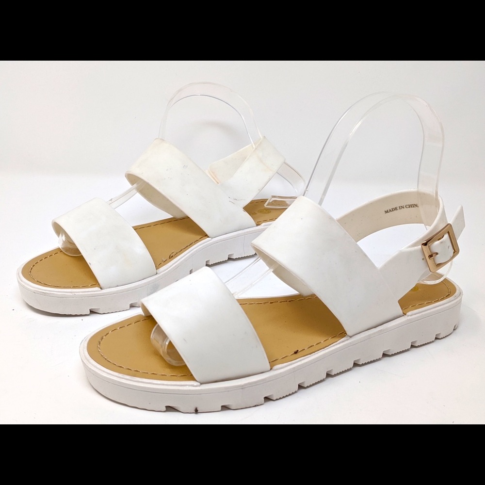 White sandals